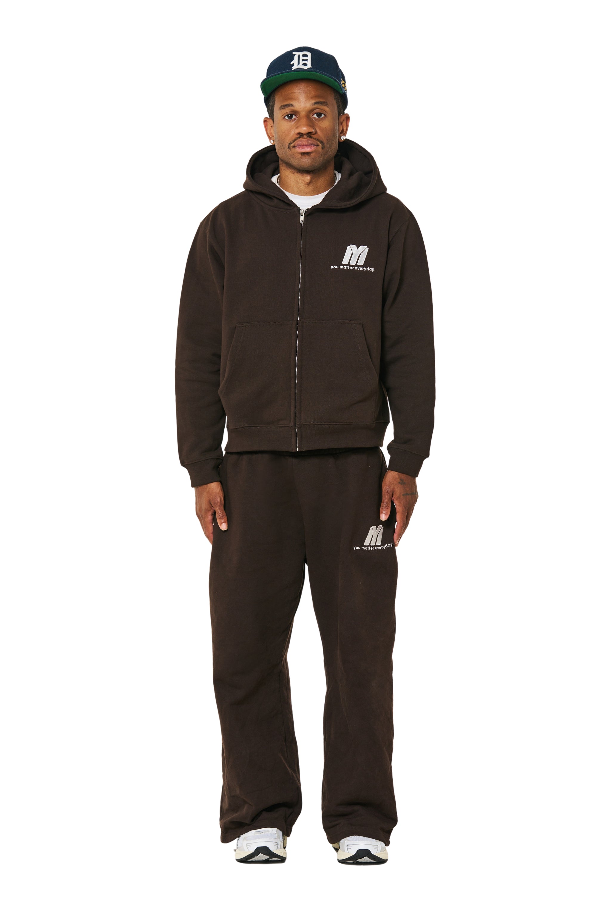 You Matter Everyday Zip Hoodie - Firewood