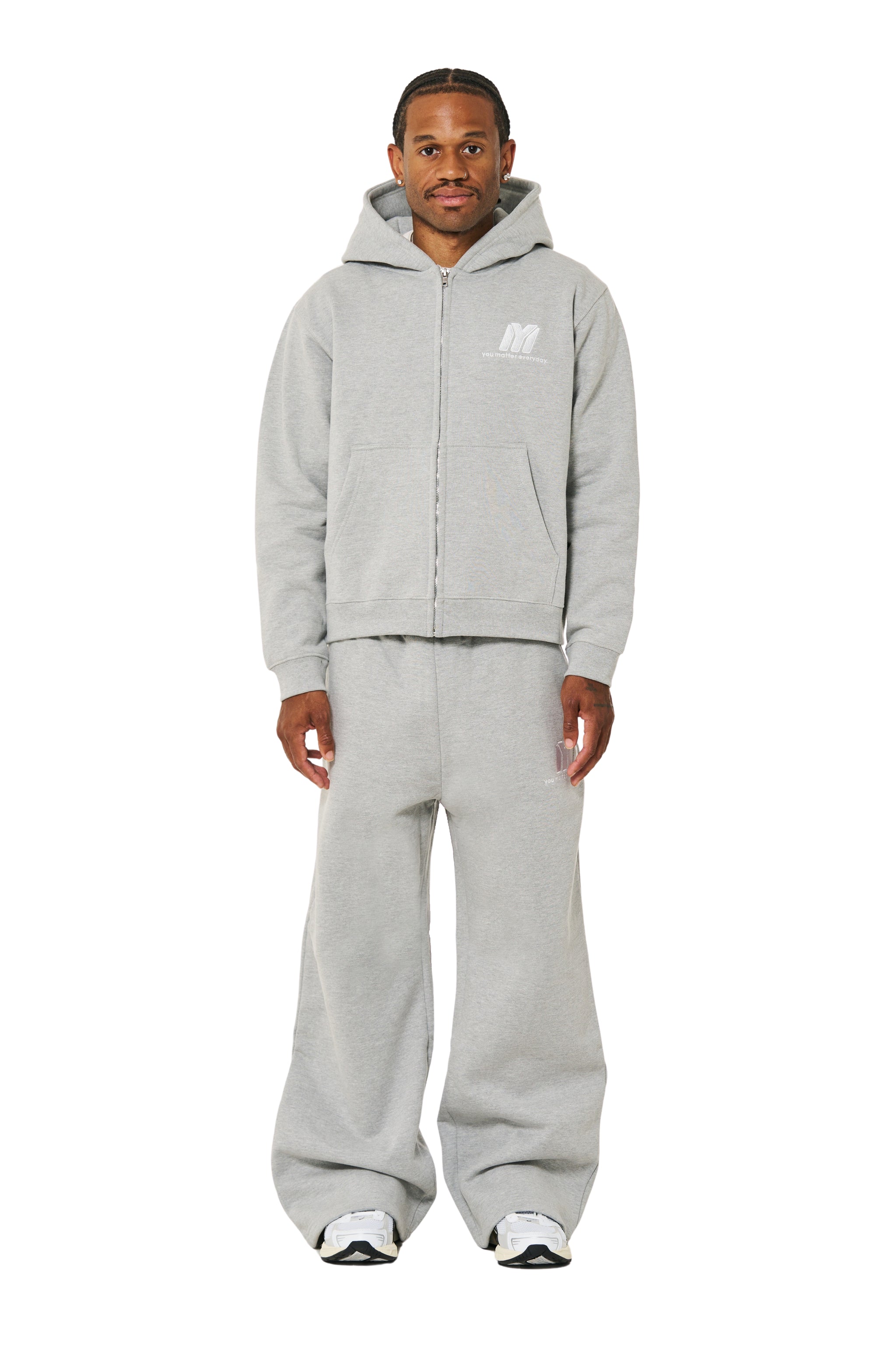 You Matter Everyday Zip Hoodie - Ash Grey