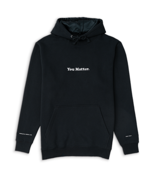 You matter hoodie black sales